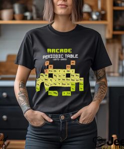 Space Invaders and many more arcade games Arcade Periodic Table game shirt