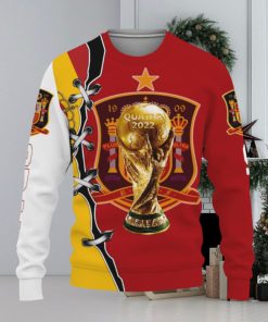 Spain Flag national soccer team World Cup qatar champions vintage football gift fans world cup Knitted Xmas Sweater