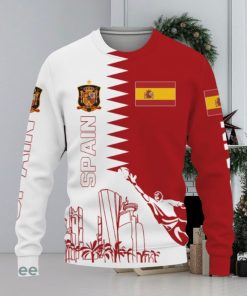 Spain Flag sport soccer team World Cup qatar champions football Knitted Christmas 3D Sweater