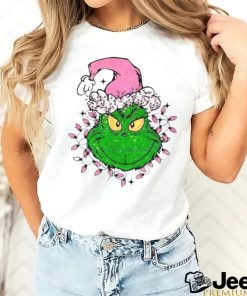 Sparkly Glitter Christmas Lights Pink Grinch shirt