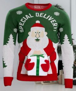 Special Delivery Santa Claus3D Gift Ugly Christmas Sweater