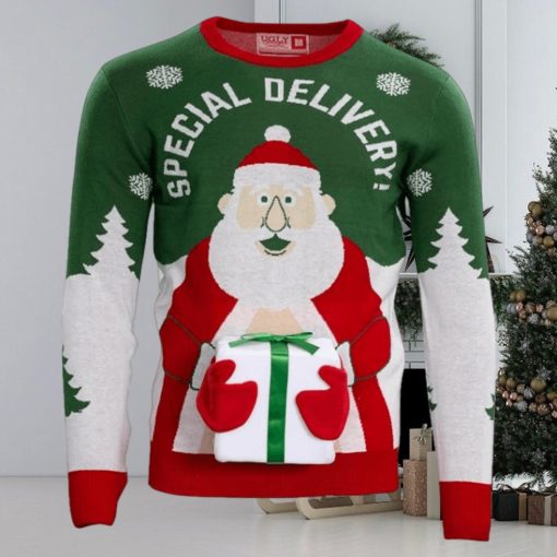 Special Delivery Santa Claus3D Gift Ugly Christmas Sweater