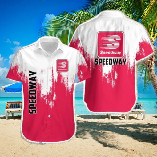 Speedway White And Pink Hawaiian Shirt Trending Summer Gift For Men And Women