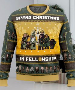 Spend Christmas in Fellowship The Lord of the Rings Ugly Christmas Sweater