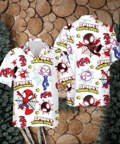 Spider Man Hawaiian Shirt Spidey And His Amazing Friends Cool Hawaiian Shirts