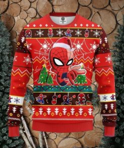 Girl's Marvel Ugly Christmas Spider-man Mask T-shirt - Red - Large : Target