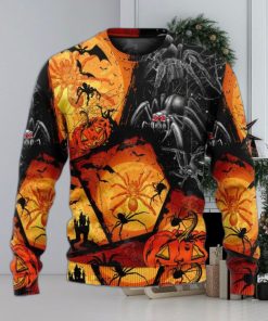 Spider Pumpkin Scary Ugly Christmas Sweater