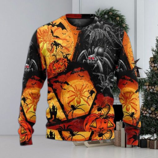 Spider Pumpkin Scary Ugly Christmas Sweater