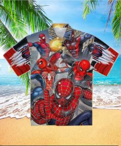 Spiderman Hawaiian Shirt And Shorts Spider Man Across The Spider Verse Aloha Shirt Summer Gift For Mens Marvel Amazing Spiderman 2 Costume Miles Morales Movie