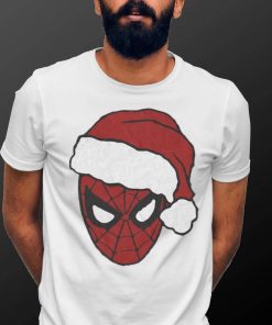 Spiderman Marvel Comics Mad Engine Santa Hat Graphic T Shirt