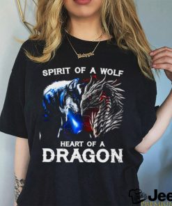 Spirit Of A Wolf Heart Of A Dragon Classic T Shirt