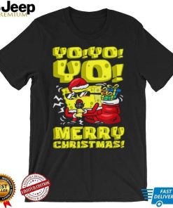 SpongeBob Santa Yo Yo Yo Merry Christmas T Shirt, Spongebob Christmas Shirt