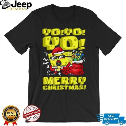 SpongeBob Santa Yo Yo Yo Merry Christmas T Shirt, Spongebob Christmas Shirt