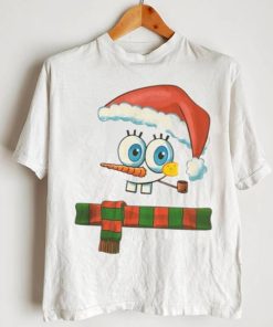 Spongebob Squarepants Chrismas Shirt ,white Short Sleeve Christmas Smoking Pipe