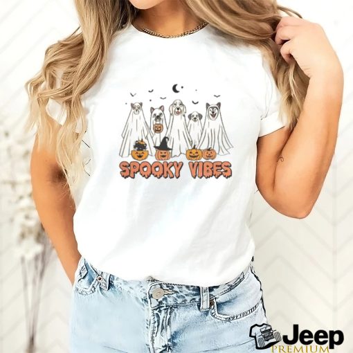 Spooky Vibes Halloween Funny Dog Ghost shirt