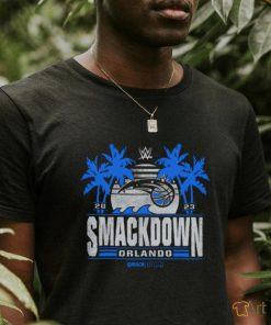 Sportiqe Black SmackDown X Orlando Magic 2023 logo shirt