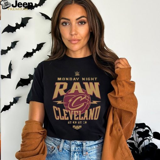 Sportiqe Monday Night RAW x Cleveland Cavaliers Tri Blend T Shirt   Black