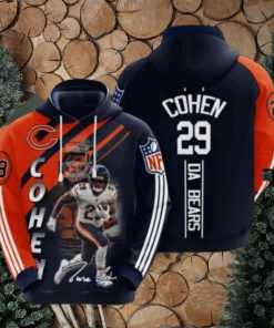 Sports American Football Nfl Chicago Bears Tarik Cohen Usa 988 Hoodie 3D Sweatshirt Tshirt Football Gift