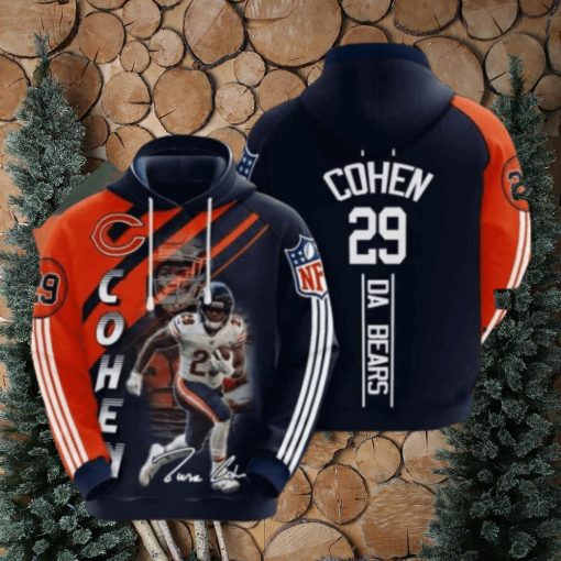 Sports American Football Nfl Chicago Bears Tarik Cohen Usa 988 Hoodie 3D Sweatshirt Tshirt Football Gift