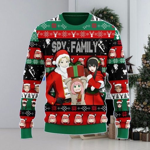 Spy X Family Loid Yor And Anya Ugly Christmas Sweater Anime Men And Women Christmas Gift