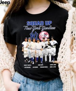 Squad Up New York Yankees Mickey Mantle Babe Ruth Aaron Judge Signatures Shirt