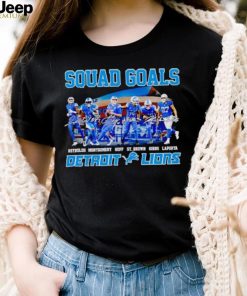 Squad goals Detroit Lions Reynolds Montgomery Goff St Brown signatures shirt