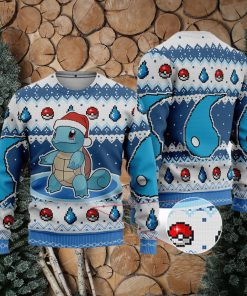 Squirtle Squirtle Anime Squirtle Xmas Pocket Monster Gift Ugly Christmas Sweater For Men And Women