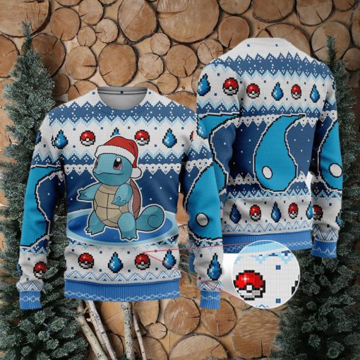 Squirtle Squirtle Anime Squirtle Xmas Pocket Monster Gift Ugly Christmas Sweater For Men And Women