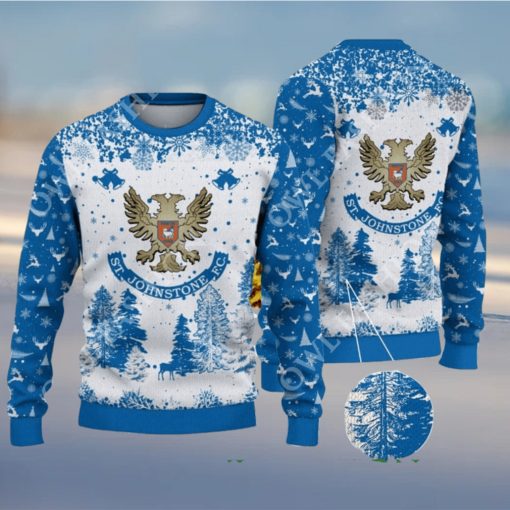 St Johnstone F.C. SPFL Scottish Snow Fall Pine Ugly sweater