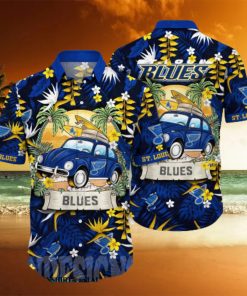 St Louis Blues NHL Floral Unisex Full Printed Hawaiian Shirt