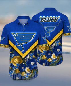 St Louis Blues NHL Flower Full Printing Classic Hawaiian Shirt