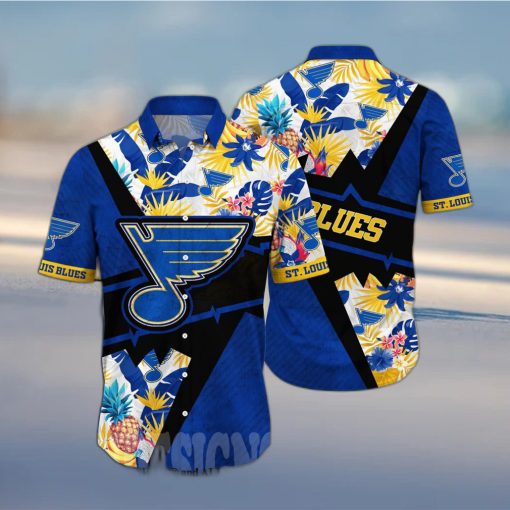 St Louis Blues NHL Flower Full Printing Hawaiian Shirt