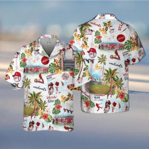 St Louis Cardinals Birds Blues Funny Hawaiian Shirt