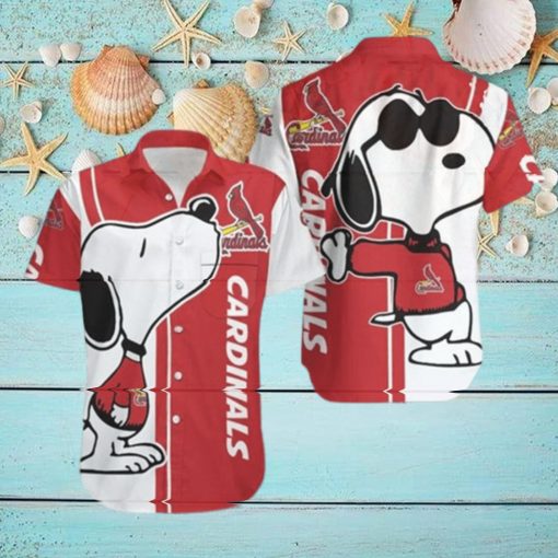 St Louis Cardinals Snoopy Hawaiian Shirt For Fans Hawaiian Beach Short Aloha Shirt Hawaiian Gift