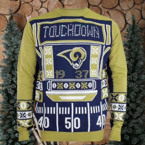 St Louis Rams Touchdown Light Up Ugly Christmas Sweaters