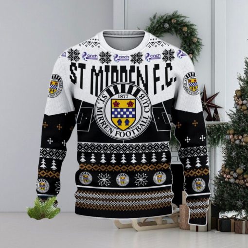 St Mirren FC Snowflakes Tree Custom Name Ugly Christmas Sweater New For Fans Gift Holidays Christmas