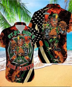 St Patricks Day Firefighter Unisex High Fashion Hawaiian Shirt