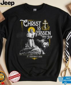 St Seraphim Christ is Risen christmas T Shirt