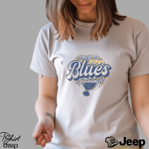 St. Louis Blues Leopard Print Long Sleeve T Shirt