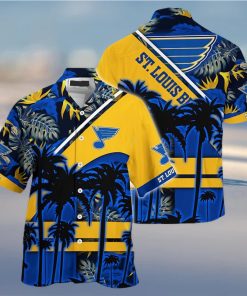 St. Louis Blues NHL Coconut Tree And Tropical Pattern Hawaiian Shirt