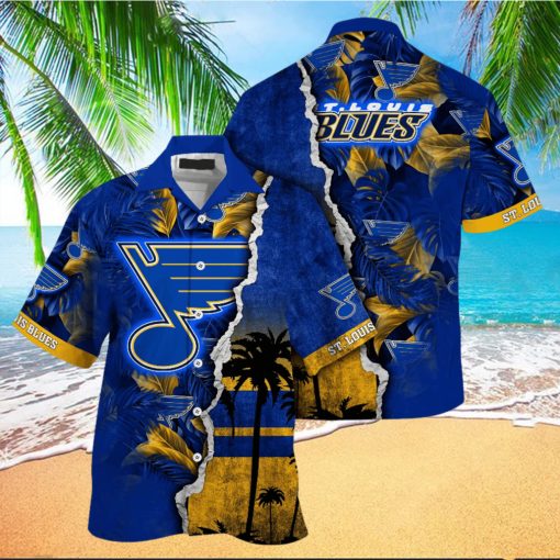 St. Louis Blues NHL Hawaiian Shirt Custom Tan Lines Aloha Shirt