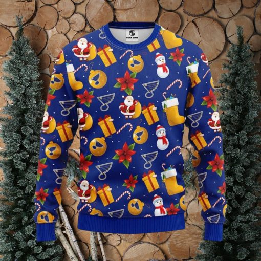 St. Louis Blues Santa Claus Snowman Xmas Ugly Christmas Sweater Best Christmas Gift Ideas