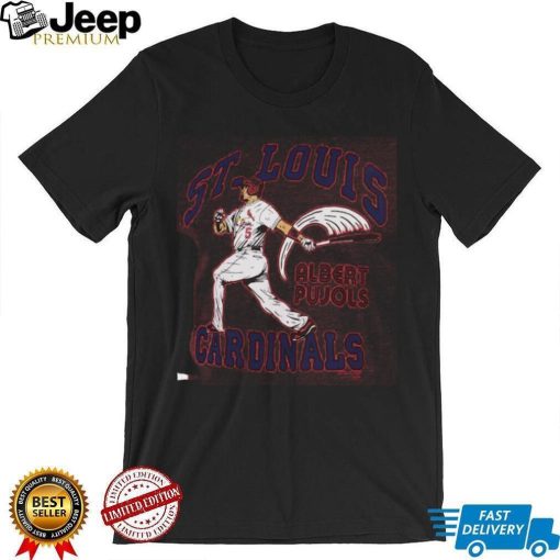 St. Louis Cardinals Albert Pujols Homage Red Illustration Tri Blend T Shirt