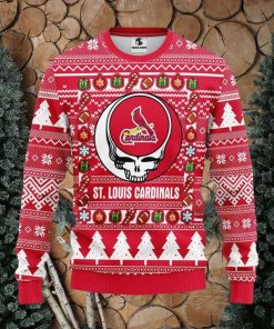 St. Louis Cardinals Grateful Dead Ugly Christmas Sweater Xmas Christmas Holiday Gift For Fans