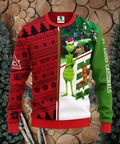 St. Louis Cardinals Grinch & Scooby doo Ugly Christmas Sweater For Sport Fans Christmas Gift