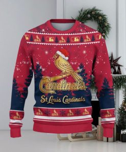 St. Louis Cardinals Christmas Jumper Graphic Crew Sweatshirt - Mens