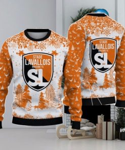 Stade Lavallois Mayenne FC Big Logo Pine Trees Big Fans Gift Christmas Sweater For Men And Women