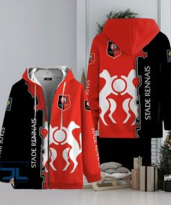 Stade Rennais FC Red Black Zip Up Hoodie