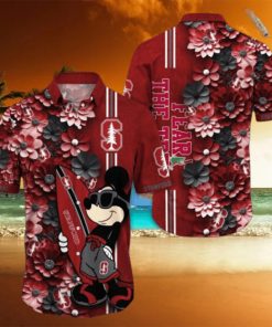 Stanford Cardinal Hawaiian Shirt Mickey Love Surfing Trending Summer Gift