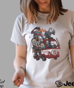 Stanford Cardinal Horror Movies Characters Bus Halloween 2023 T Shirt